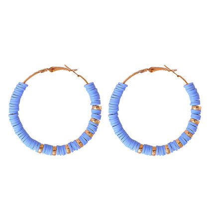 Handmade Lady Clay Hoop Earring