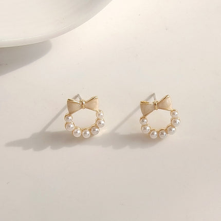 Enamel Bowknot Stud Earring