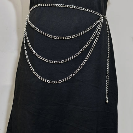 Multi-layer Waist Chain with Metal Buckle Jewelry
