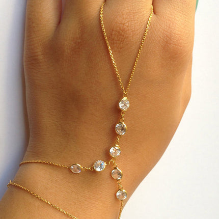 Bezel Zircon Slave Bracelet Hand Chain