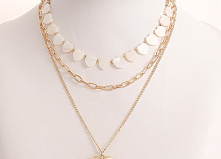 Baroque Style Imitation Pearl Peach Heart Necklace