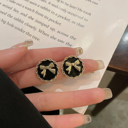 Enamel Bowknot Stud Earrings