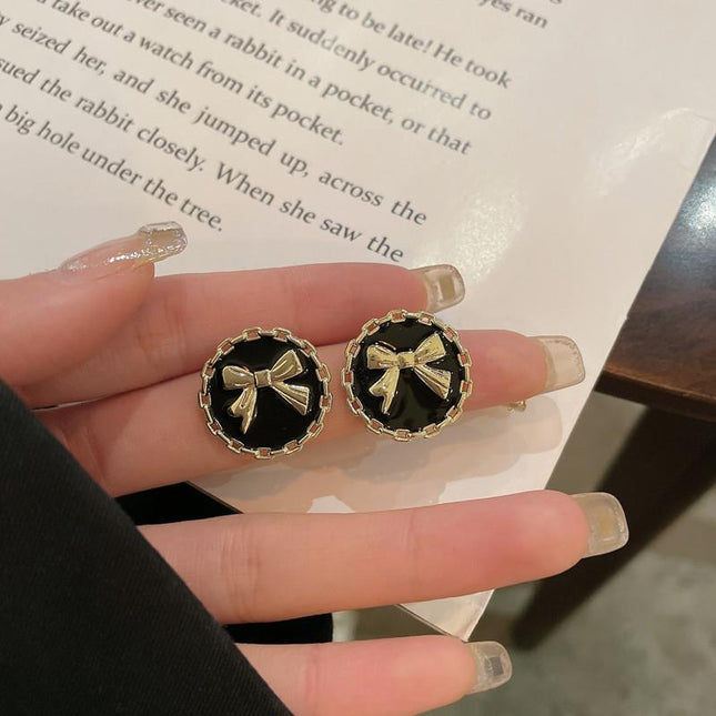 Enamel Bowknot Stud Earrings