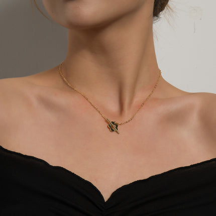 Chain Necklace Women Flower Lock Collar