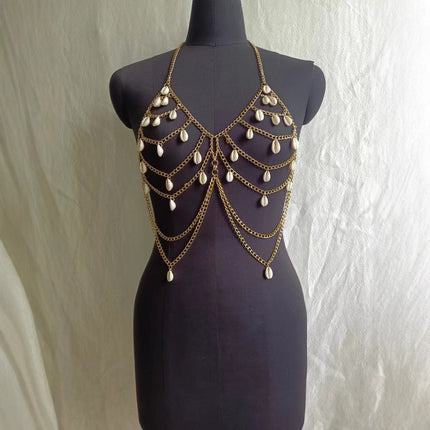 Shell Harness Breast Belly Chain