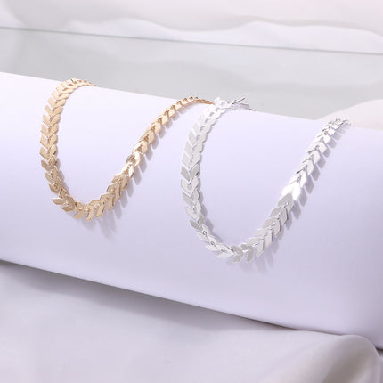 Leaf Arrow Chain Beach Anklet Jewelry
