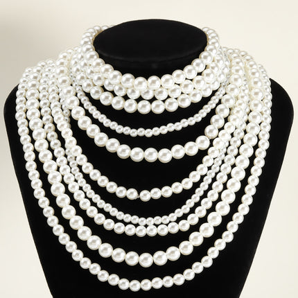 Imitation Pearl Multi-layered Women's Necklace Exaggerated - FASHION SHEGOODS LLC