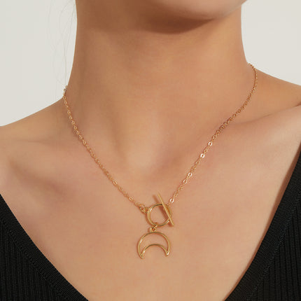 Moon Shape Pendant Necklace