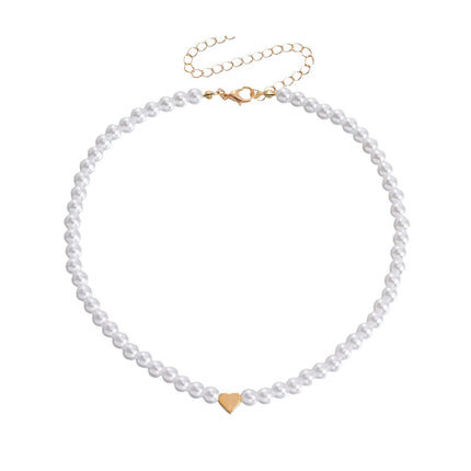 Elegant Classic Pearl Necklace Choker Chain Necklace
