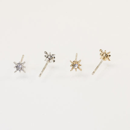 Cherry blossom bow flower stud earrings set