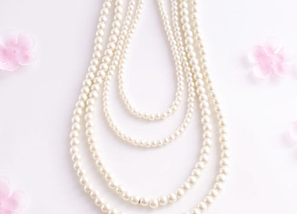 Retro Choker Necklace Multi-Layered Baroque Beaded Imitation Pearl