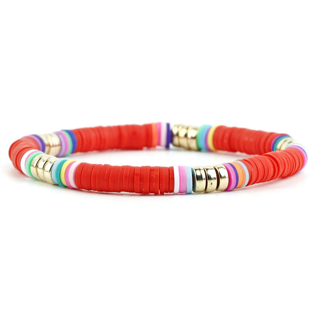Polymer Clay Boho Stretch Bracelet