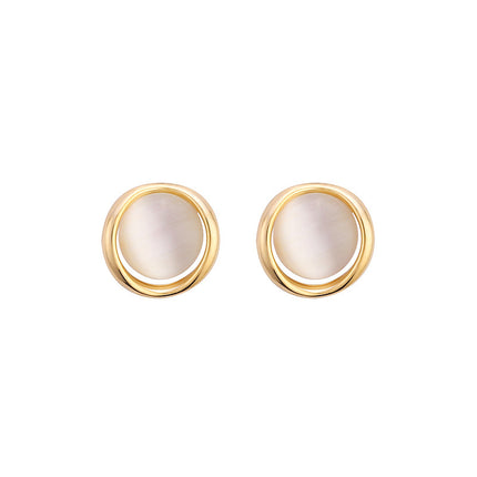 Opal Round Stud Earring for Women - FASHION SHEGOODS LLC