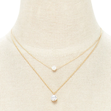 layer Pearl Beads Chain Necklace