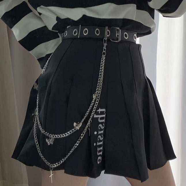 Punk Butterfly Belt Waist Chain Multi Layer HipHop Keychain Jewelry