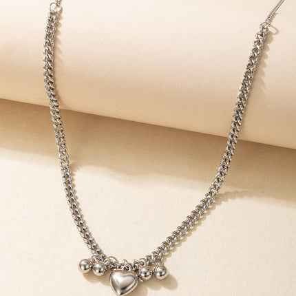 Hip Hop Metal Love Heart Necklace - FASHION SHEGOODS LLC