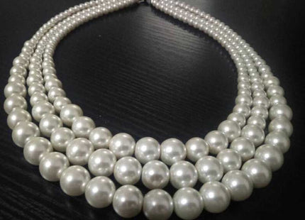 Vintage Multi Layered Faux Pearl Necklace Wedding Bride Necklace