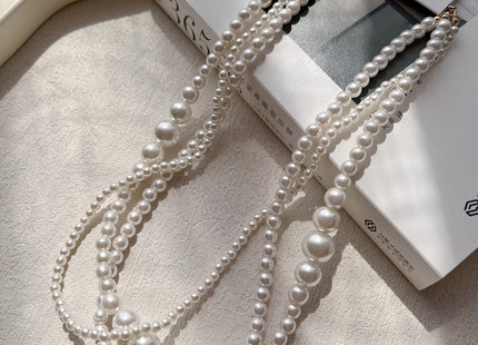 Multilayer Strand Simulated Pearl Statement Necklace