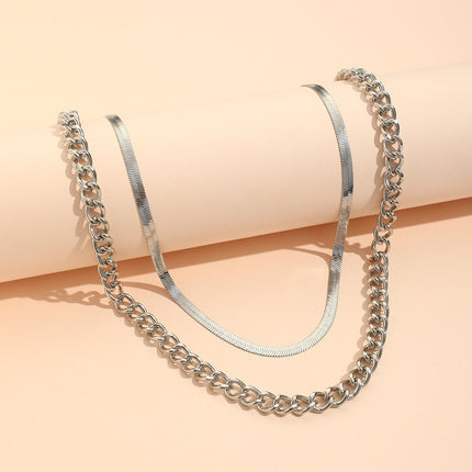 Multilayer Layered Snake Chain Necklace - FASHION SHEGOODS LLC