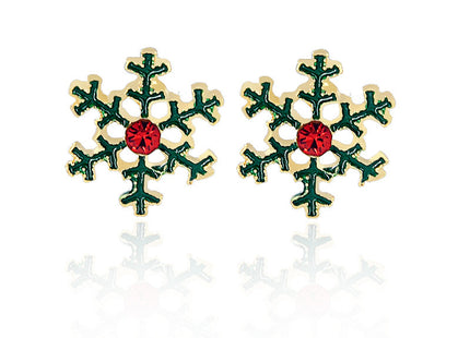 Christmas Enamel Snowflake Earring