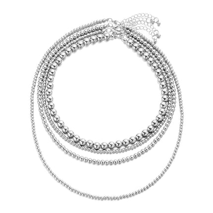 Multilayer Statement Chunky Beaded Necklace