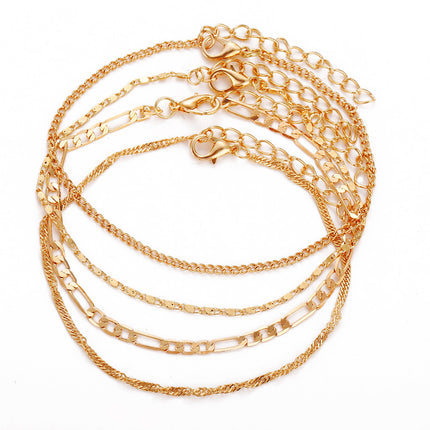 Summer Jewelry Multi-Layer Beach Chain Anklets Jewelry