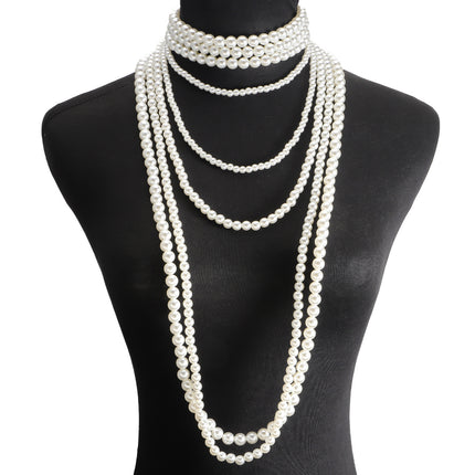 Imitation Pearl Multi-layered Women's Necklace Exaggerated - FASHION SHEGOODS LLC