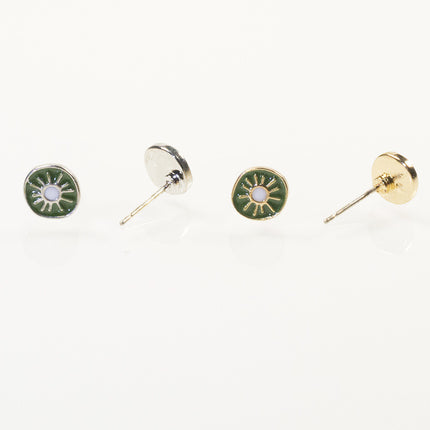 Summer cocktail Kiwi stud earrings set