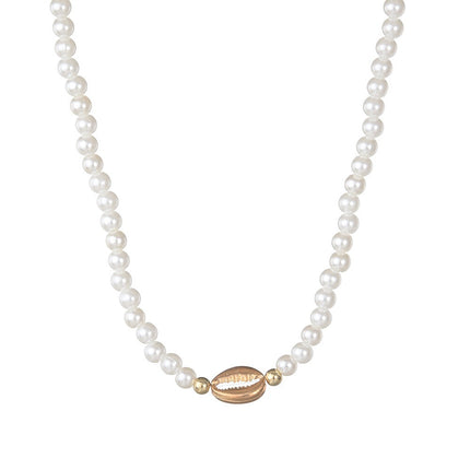 Shell Shape Pearl Choker Necklaces