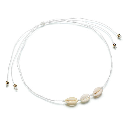 Thread Beaded Shell Necklace