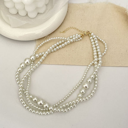 Multilayer Baroque Necklace Pearl Clavicle Chain - FASHION SHEGOODS LLC