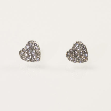 Metal Love Heart Rhinestone Earring