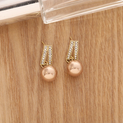 Imitate Pearl Geometric Earrings