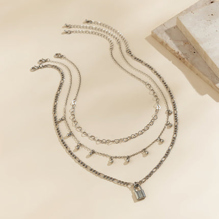 Link Chain Layered Necklace - FASHION SHEGOODS LLC