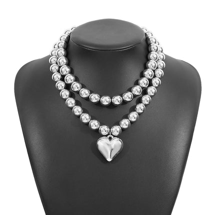 Multi-Layer Round Bead Chunky Necklace