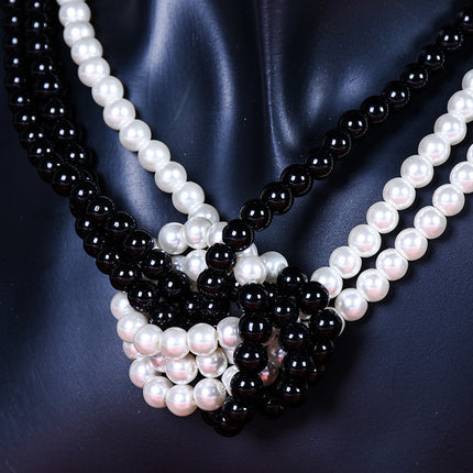 Knotted Multi-layer Pearl Necklace - FASHION SHEGOODS LLC