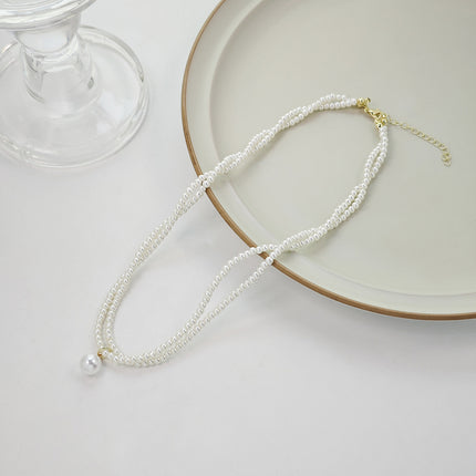 Multi Strand Pearl Necklace Pearl Choker Necklace - FASHION SHEGOODS LLC