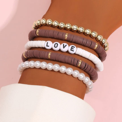 Bohemian Colorful Elastic Beaded Bracelet for Women