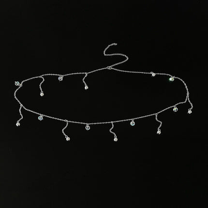 Rhinestone tassel Waist Pearl Body Chain