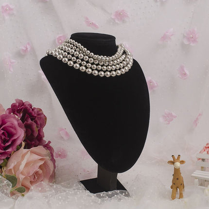 Metallic Bead Necklace Boho Layers Bead Necklace - FASHION SHEGOODS LLC