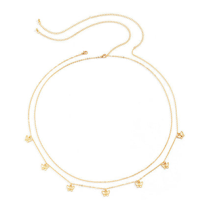 Mini Butterfly Pendant Waist Chain Elegant Waist Belly Chain