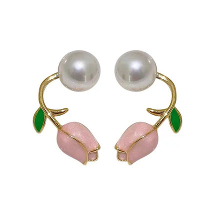Pink Tulip Earrings
