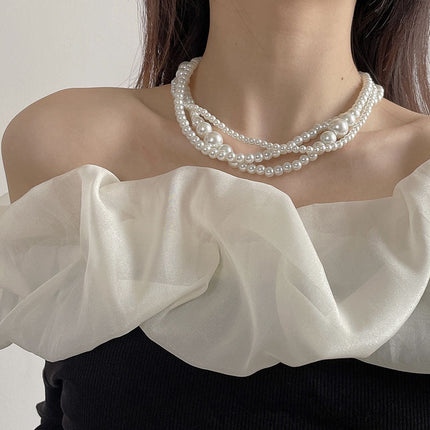 Multilayer Baroque Necklace Pearl Clavicle Chain - FASHION SHEGOODS LLC