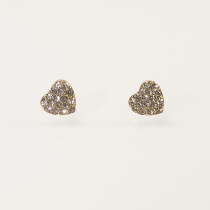 Metal Love Heart Rhinestone Earring