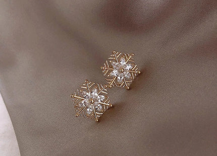 Snowflake Rhinestone Stud Earring