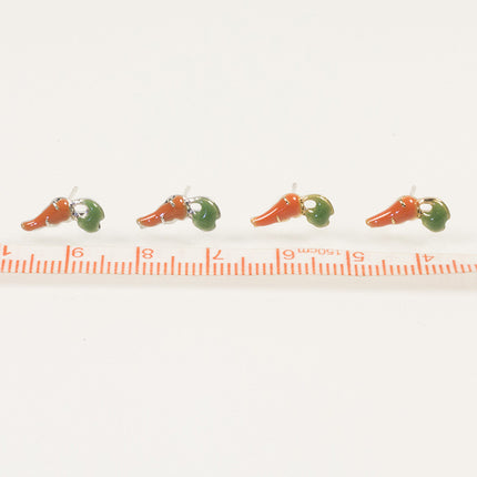 Enamel carrot Stud Earring
