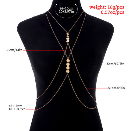 Body Jewelry Sexy Women Round Sequin Body Chain