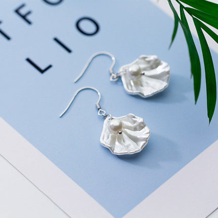 Romantic Hook Drop Pearl Shell Earrings