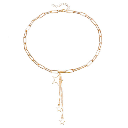 Star Paperclip Chain Pendant Necklace