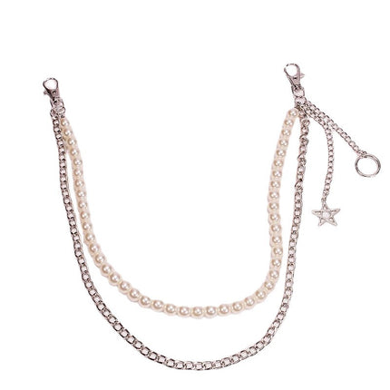 Punk Butterfly Pearl Pants Chains Hip-hop Pants Chain